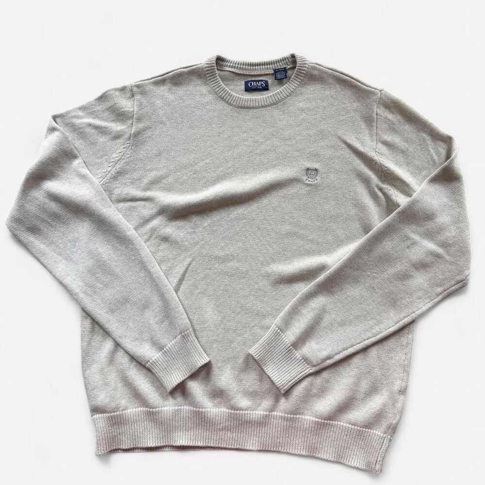 Chaps cream sweater size XL